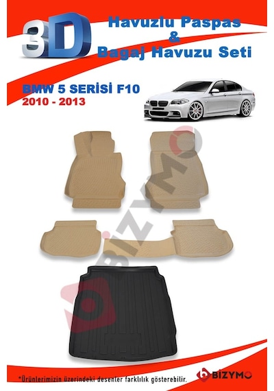 Bmw 5 Serisi F10 2010-2013 Bej Paspas Ve Bagaj Havuzu Seti 505223427
