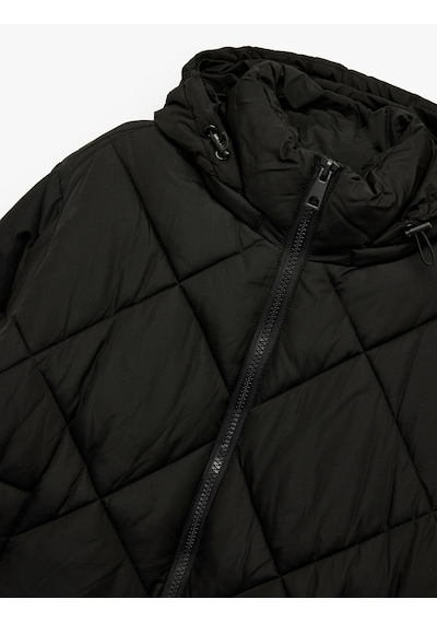 Koton Polar Cep Detaylı Uzun Kollu Fermuarlı Su İtici Kapşonlu Kapitone Mont Siyah 6wak20011ew Siyah Koton Polar Cep Detaylı Uzun Kollu Fermuarlı Su İtici Kapşonlu Kapitone Mont Siyah 6wak20011ew Siyah