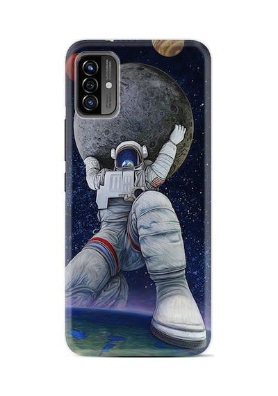 Reeder P13 Blue Max Pro Lite 2022 Kılıf Desenli Baskılı Resimli Figür Astronot Ve Dünya 1759