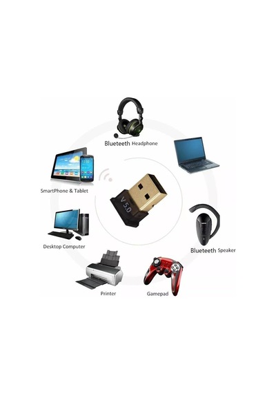 Lexroo Px-ac-btu50 Bluetooth 5.0 Usb Adaptör, Mini Dongle Bluetooth Alıcı
