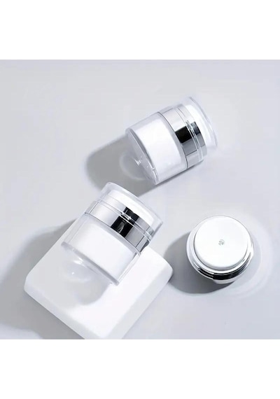 Hava Almayan Basınçlı Hava Geçirmeyen Krem Losyon Kavanozu 50 Ml Şeffaf 6 X 6 X 8 Tekli Krem Kavanoz