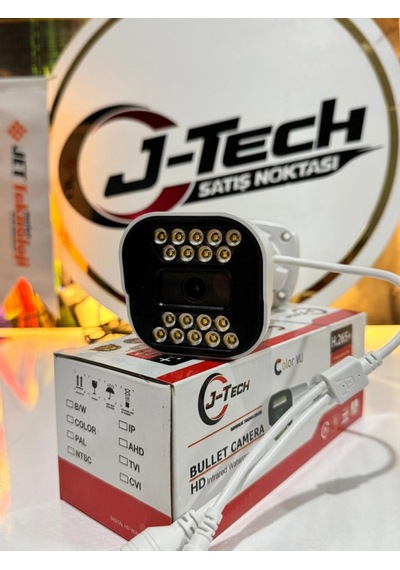 J-tech Jt-1818 Ultrahd 5mp Sesli Ip Bullet Kamera Poe 18 Led 3.6mm Gece-gündüz Renkli