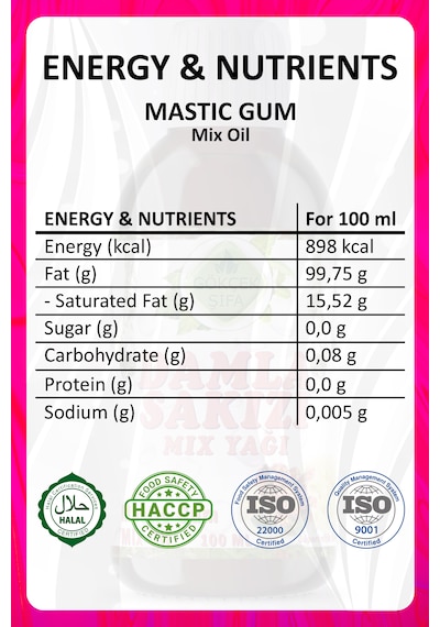 Gökçek Şifa Damla Sakızı Mix Yağı 100 ML