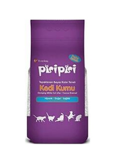 Pisipisi Pudra Kokulu Topaklanan Bentonit Kalın Taneli Kedi Kumu 2x10 Kg
