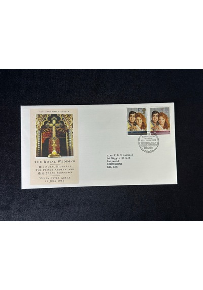 İngiltere Fdc İlk Gün Zarfı The Royal Wedding The Prince Andrew And Miss Sarah Ferguson Postadan Geçmiş