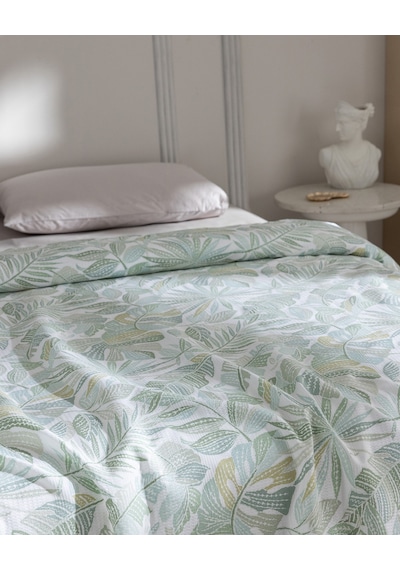 Madame Coco Vions King Size Pamuklu Ecocell Baskılı Pike - Haki 8684427307366 Çok Renkli