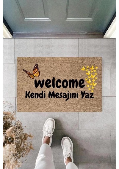 Dijital Baskı Kişiye Özel İç Kapı Dekorasyon Paspas Ps11316 Renkli