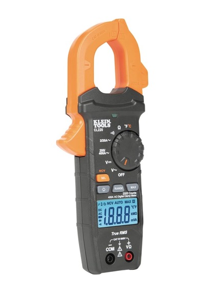 Klein Tools Cl220 Dijital Pens Ampermetre, Otomatik Aralık Ayarlı 400 Amper Ac, Ac/dc Gerilim, Trms