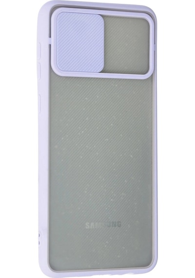 Samsung Galaxy A02 Kılıf Palm Buzlu Kamera Sürgülü Silikon - Lila
