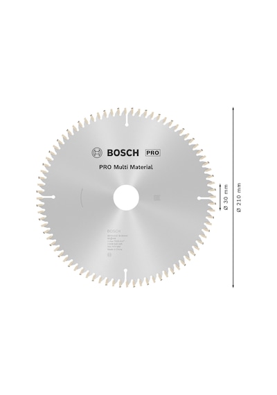 Professional Çok Amaçlı Daire Testere Bıçağı, 210 Mm Kesme Çapı, Gri, 1 Adet