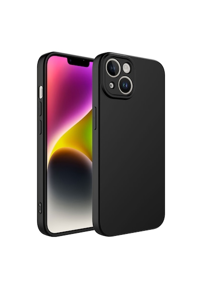 Zore İphone 14 Uyumlu Ogaa Kamera Korumalı Mara Lansman Kılıf-siyah