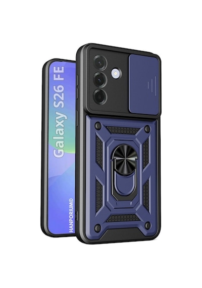 Samsung Galaxy Uyumlu S26 Fe Uyumlu Tank Kılıf - Extra Darbe Koruma Zırhlı Outdoor Kapak - Lacivert