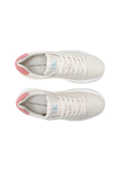 Calvin Klein Kadın Krem Logolu Sneakers Çok Renkli