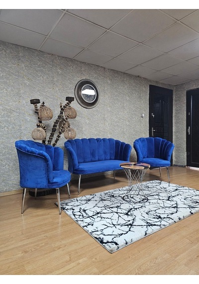 Zafir Papatya Çay Seti Koltuk Takımı Krom Sivriltme Ayak, Balkon, Salon, Ofis, Cafe Koltuk Takımı Mavi Zafir Papatya Çay Seti Koltuk Takımı Krom Sivriltme Ayak, Balkon, Salon, Ofis, Cafe Koltuk Takımı Mavi