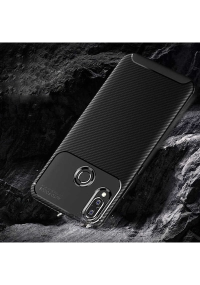 Huawei Honor Play Kilif Karbon Silikon Case 389460309
