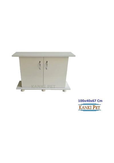 Kanki Pet Kp103 Mdf Akvaryum Sehpa Beyaz 100 x 40 x 67 CM
