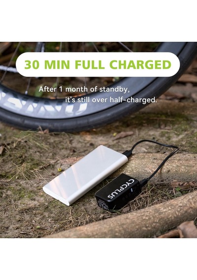 Cycplus Tiny Pump Mini Bisiklet Hava Pompası, Maksimum 120 Psı Elektrikli Bisiklet Hava Pompası, Otomatik Kapanma, Pre