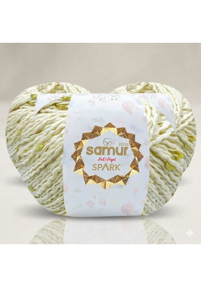 Spark Pullu İplik 105 Krem-altın 50 Gr-145 Mt 3 Adet