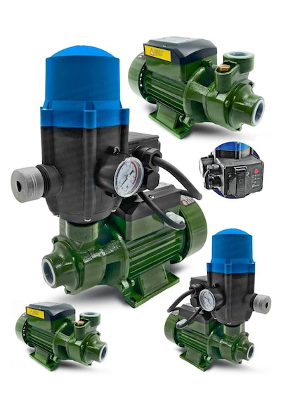 Alman Su Pompası Bakır Sargı 0.70 Hp 0.55 Kw Paket Hidrofor Otomatik Sistem Su Pompası Qb60 Hediyeli