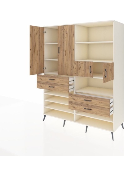 Kronos Gardrop 11 Raflı 4 Çekmeceli 4 Kapaklı 176x59x221 Aytaşı-çam Çam Kronos Gardrop 11 Raflı 4 Çekmeceli 4 Kapaklı 176x59x221 Aytaşı-çam Çam