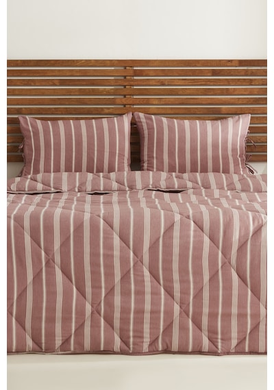 Karacahome Sarah Anderson Barlet Tek Kişilik Comfort Set Çizgili Bordo