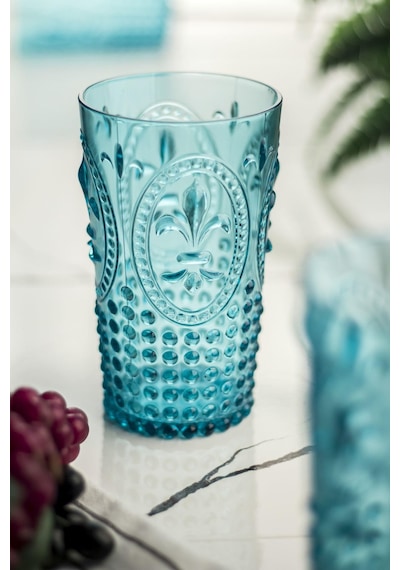 Akrilik Aquamarin Tekli Uzun Bardak & Su Meşrubat Bardağı 750 Ml Büyük Boy & Cam Değildir -