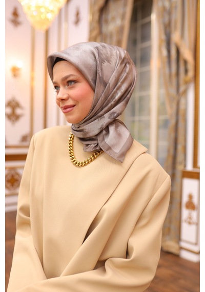 Silk Home Shiny Eşarp 75002-55 Koyu Vizon, Açık Vizon