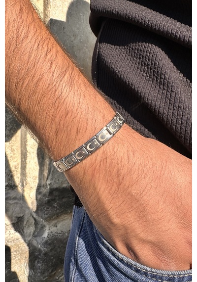 Ay Yıldız Türk Bayrağı İtalyan Charm Unisex Çelik Bileklik Scb55 Beyaz