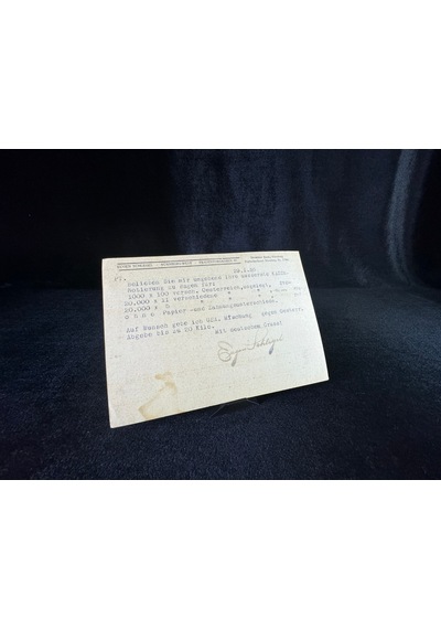 Almanya Nazi Reich Dönemi Posta Kartı Airmail Luftpost 5 Pfennig Gamma Haç Kartal Pullu Uçak Postası Avusturya'ya Postalanmış  Teşhir Ürün