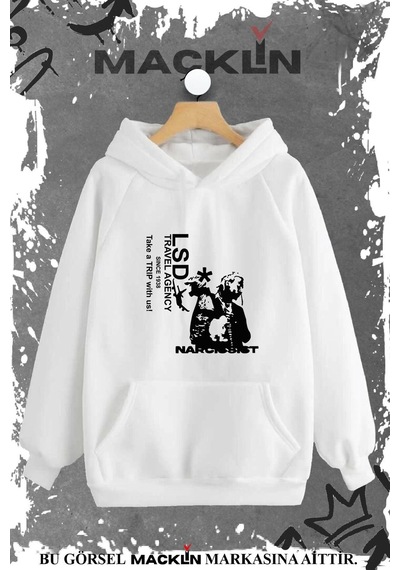 Macklin Unisex Kadın Erkek Lcd Travel Agency Özel Tasarım Baskılı Sweatshirt Beyaz Mck1022 Beyaz