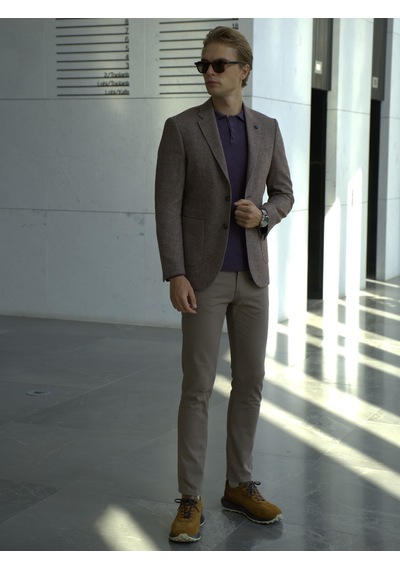 Erkek Yün Ceket Mono Yaka Üstten Torba Cep Çift Yırtmaçlı Slim Fit Ceket Ncs Jeans 4002-Kiremit Erkek Yün Ceket Mono Yaka Üstten Torba Cep Çift Yırtmaçlı Slim Fit Ceket Ncs Jeans 4002-Kiremit