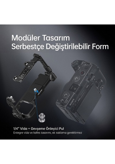Falcam F22 F38 F50 Quick Release V3 Fx3 Fx30 Uyumlu Modüler Kamera Kafesi Siyah - C00b2823b