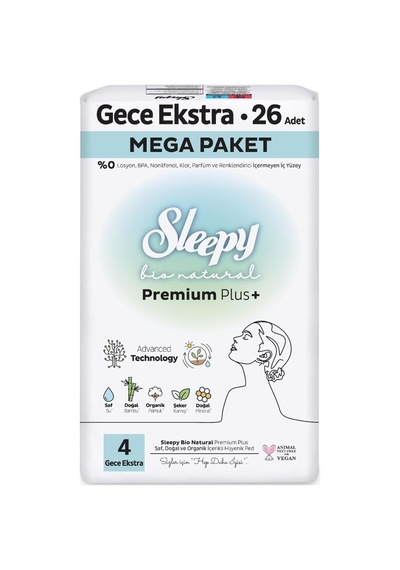 Bio Natural Premium Plus Mega Ekstra Gece Ped 26 Adet - Özel Seri 355160-00227
