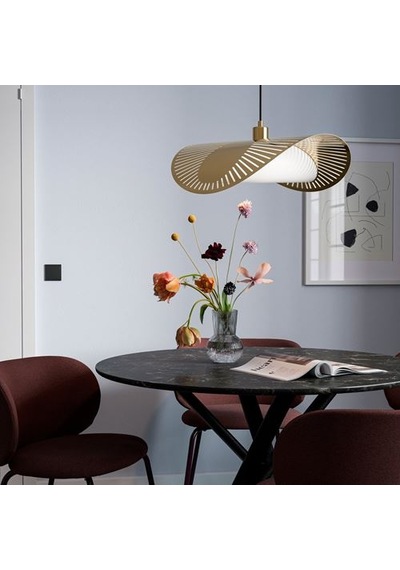 Ikea Kvällsdopp Sarkıt Lamba Abajur Başlığı, Pirinç Rengi, 52 Cm Çok Renkli