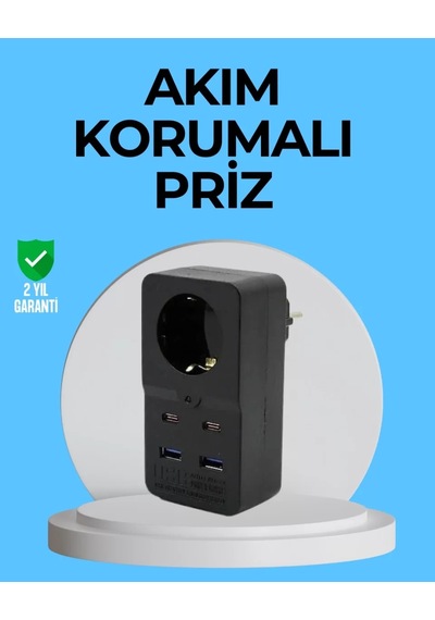 Home Termal Korumalı Priz Otomatik Çocuk Kilidi 4 Usb Type C Diğer