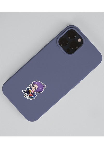 Bluelock-reo Mikage-parlak Kağıt -2li Sticker Set-telefon Süsleme Blue Lock Mor