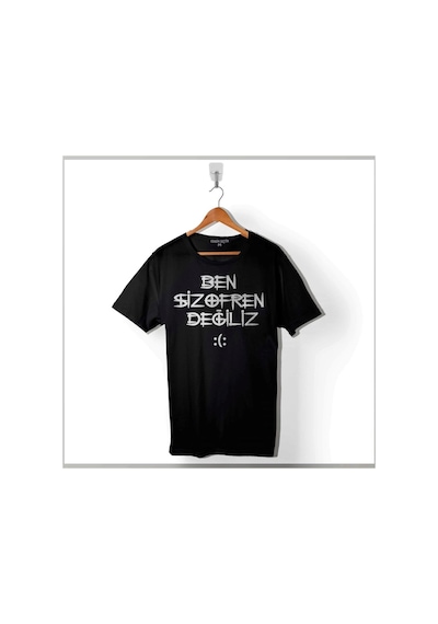 Ben Şizofren Değiliz İlüzyon İllusion Esprili Baskılı Tişört Unisex T-shirt 001