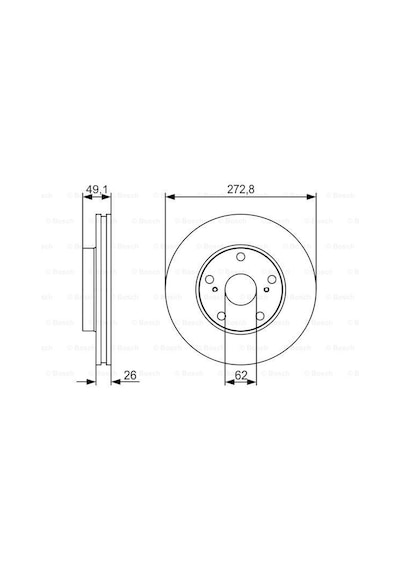 Toyota Corolla Uyumlu Ön Fren Diski 1.4 Dizel D4D 2007-2012 Bosch