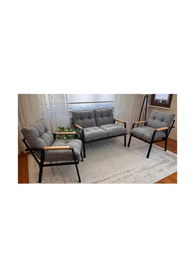 Gökçe,balkon, Bahçe,teras,cafe - Salon - Metal Kanepe Koltuk Takımı Çay Seti 2+1+1 Gökçe,balkon, Bahçe,teras,cafe - Salon - Metal Kanepe Koltuk Takımı Çay Seti 2+1+1