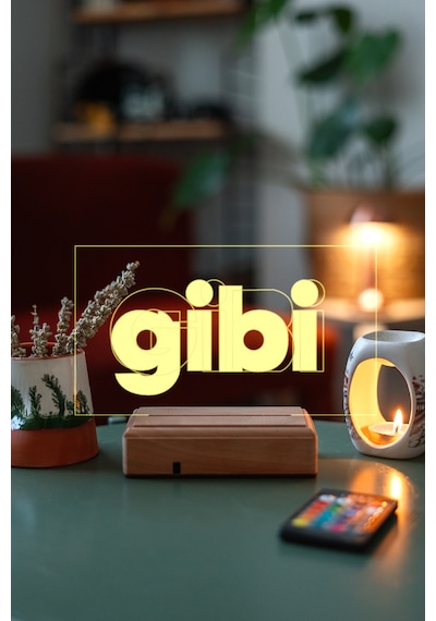 Gibi Dizi 16 Renk Kumandalı 3d Gece Lambası Çok Renkli