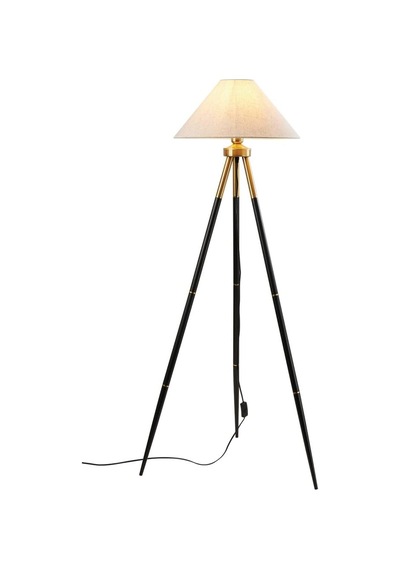 Cosby Tripod Lambader, Metal Gövde, Kumaş Şapka, Siyah-gold, 45x143 Cm Diğer