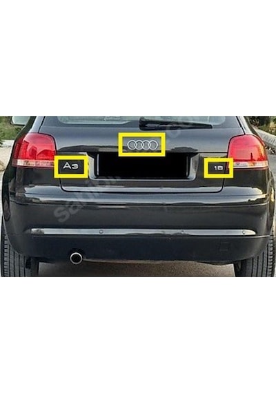 Audi A3 & 1.6 Bagaj Yazısı Ve Arma Seti 3'lü Paket 3m 3d Abs