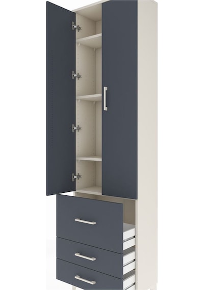 Arges Dolap 4 Raflı 3 Çekmeceli 2 Kapaklı 60x30x221 Aytaşı-an... Aytaşı