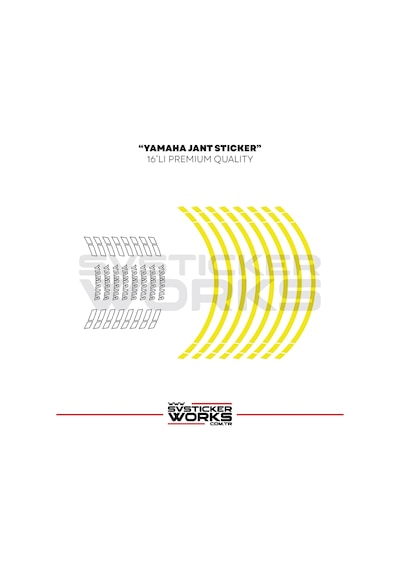 Yamaha Jant Sticker Seti Yüksek Kalite 16lı Jant Set Yamaha Uyumlu 59573254