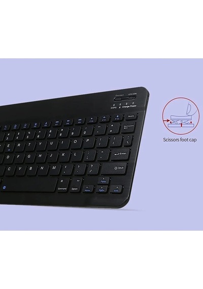 Tüm Cihazlara Uyumlu Akıllı Taşınabilir Şarj Edilebilir Kablosuz Bluetooth Klavye Ve Mause Seti Siyah - 582815151