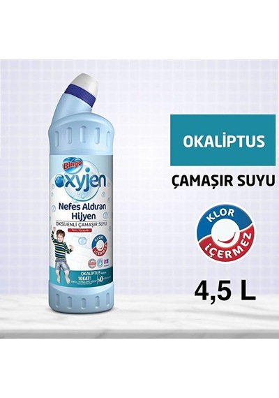 Bingo Oksijen Çamaşır Suyu 750 Ml Ekonomi Paketi 6'lı Okaliptus Diğer