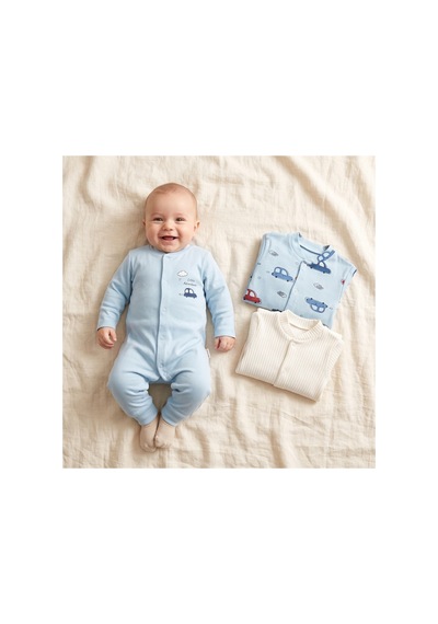 Deniva Kids Erkek Bebek 3'lü Tulum Seti Pamuklu Sevimli Arabalar Baskılı Fitilli Önden Çıtçıtlı Uzun Kollu Bebek Tulumu Mavi Deniva Kids Erkek Bebek 3'lü Tulum Seti Pamuklu Sevimli Arabalar Baskılı Fitilli Önden Çıtçıtlı Uzun Kollu Bebek Tulumu Mavi