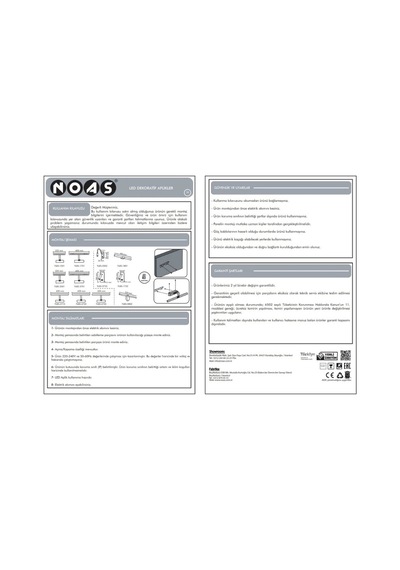 Noas Yl85-2502 5w 6500k Beyaz Işık Gold Anahtarlı Sevilla Dekoratif Aplik Çok Renkli