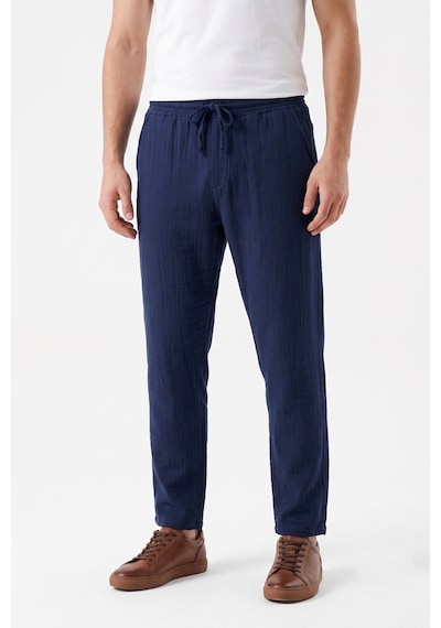 Mösyö Erkek Baggy Kalıp Müslin Kumaş Pantolon Bgl-st05592 Lacivert
