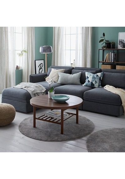 Ikea Stoense Yuvarlak Halı 130 X 130 Cm Gri